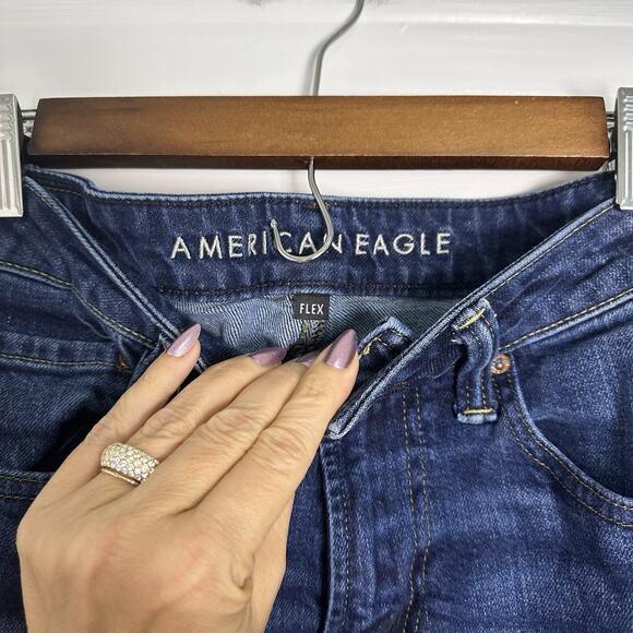 American Eagle Original Straight Flex Blue Jeans 28 32 - Picture 3 of 10